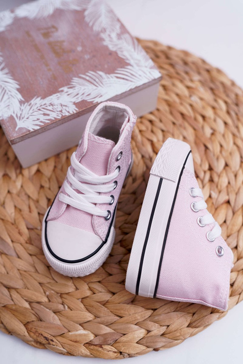 Dětské Vysoké Tenisky Růžové Filemon