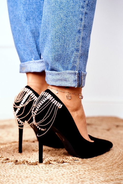 Dámské lodičky na jehlovém podpatku černé Pacardo