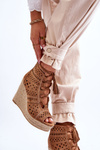 Camel Berthe Suede Openwork topánky