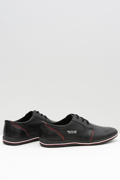 Čierna kožená pánska topánky marko