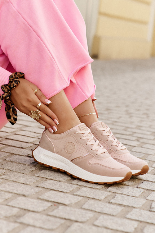 Dámske Tenisky Na Platforme Big Star RR274489 Hi-Poly System Rúžové