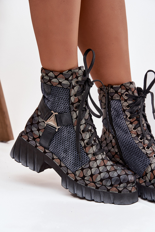 Kožené pracovné čižmy pre ženy Maciejka 07072-03 Multikolor