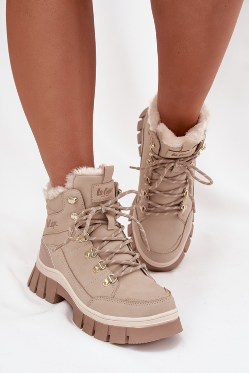 Zateplené dámské workery Lee Cooper LCJ-25-31-3910 Béžové