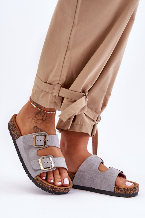 Dámské pantofle Na korkové podrážce Šedá Cortina