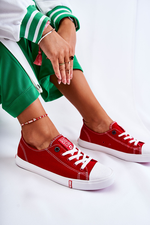 Dámska veľká hviezda FF274089 Red Sneakers