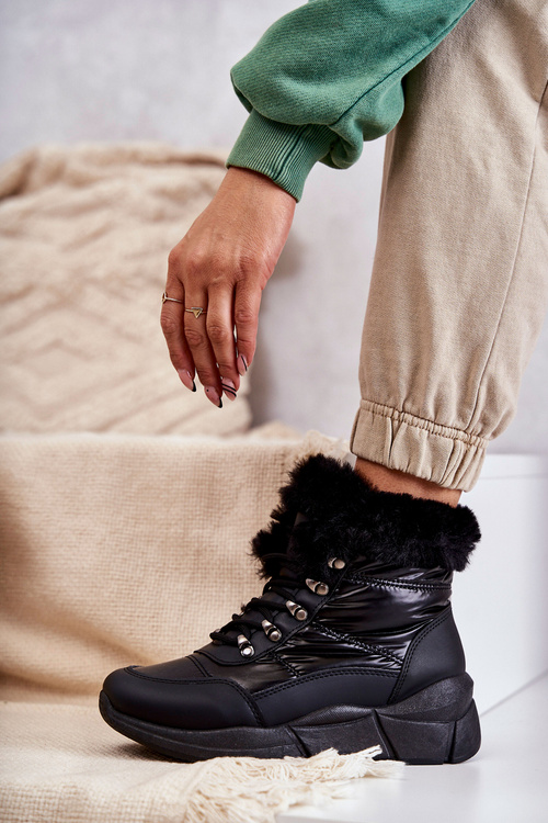 Dámské šněrovací boty do sněhu Černe Anna