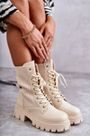 Dámské Pracovní Boty S Ponožkami Béžove Abigail