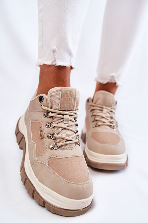 Dámské trekové boty Memory Foam Big Star KK274363 Béžove