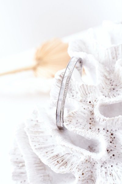 Náramek S Kubickým Zirkonem S Perlou Stříbrný