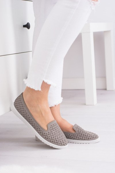 Grey Women's Lordy Ballerinas s Hortense zirkónmi