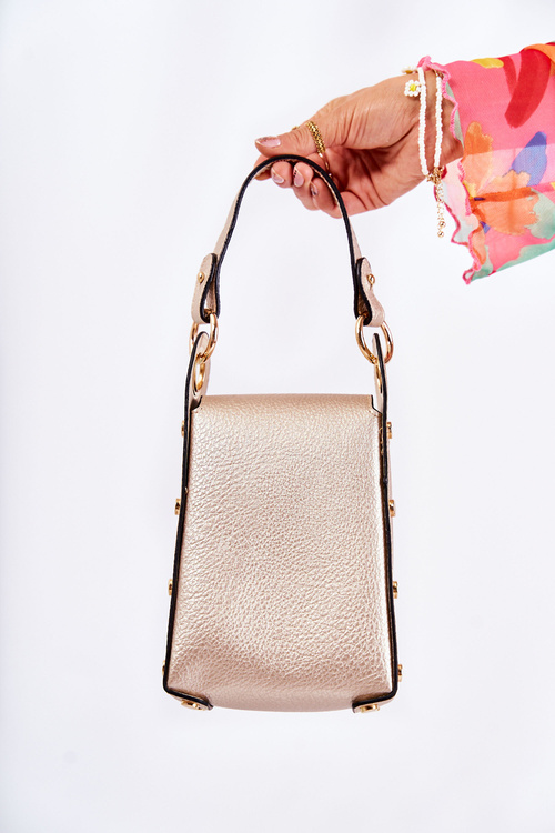 Malá dámska kabelka s zlatou dekoráciou Ellies