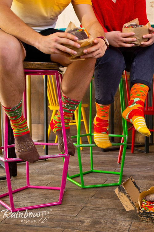 Ponožky Rainbow Socks Burger Vege 2 páry