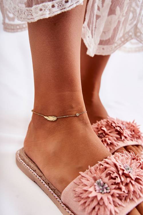 Dámské pantofle s materiálem květiny růžove Susana