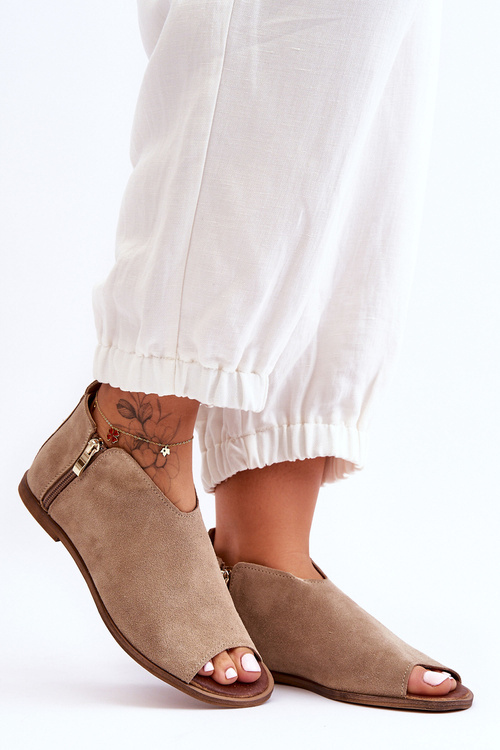 Nízko semišové topánky Nicole 2799/023 béžová