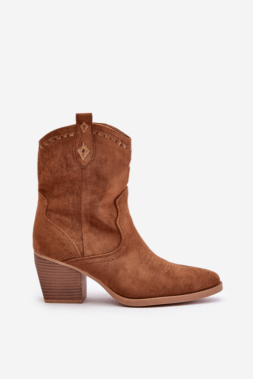 Kovbojské Čižmy Na Opätku Z Eko Semišu Camel Narinae