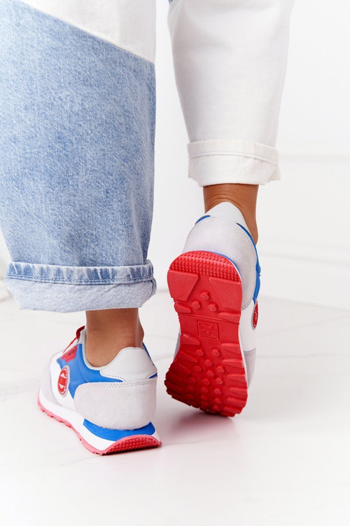 Dámské Tenisky Memory Foam Big Star HH274526 Bílé-Modre