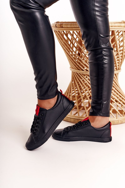 Dámské Kožené Tenisky Se Stuhou BIG STAR DD274687 Černé