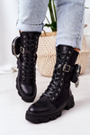 Teplé Boty S Kabelkou Černé Look At Me