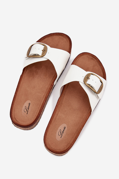 Dámske Sandále Na Korkovej Platforme S Prackou Biely Vianara