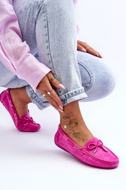 Dámské semišové mokasíny růžové Si Passione
