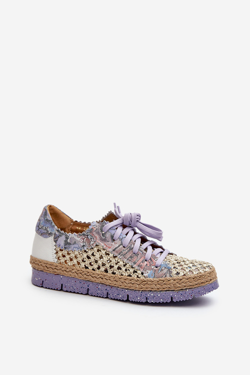 Dámske Kožené Poltopánky Maciejka 05897-05 Fialové