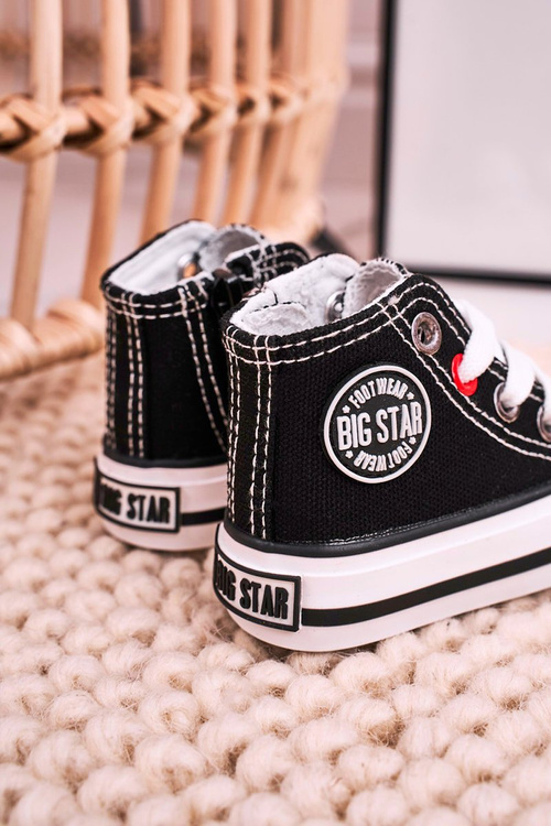 Dětské Tenisky Vysoké Se Zipem BIG STAR HH374188 Černé