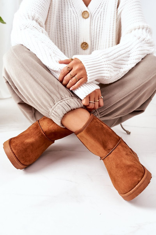 Snehové topánky krížové džínsy EE2R4028C hnedé