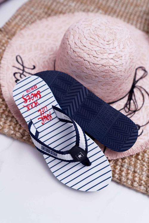Dámske flip -flops Big Star DD274A250 Navy Blue