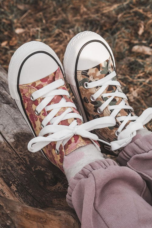 Detské vysoké tenisky pre ružovo-žltý posúvač Filimon