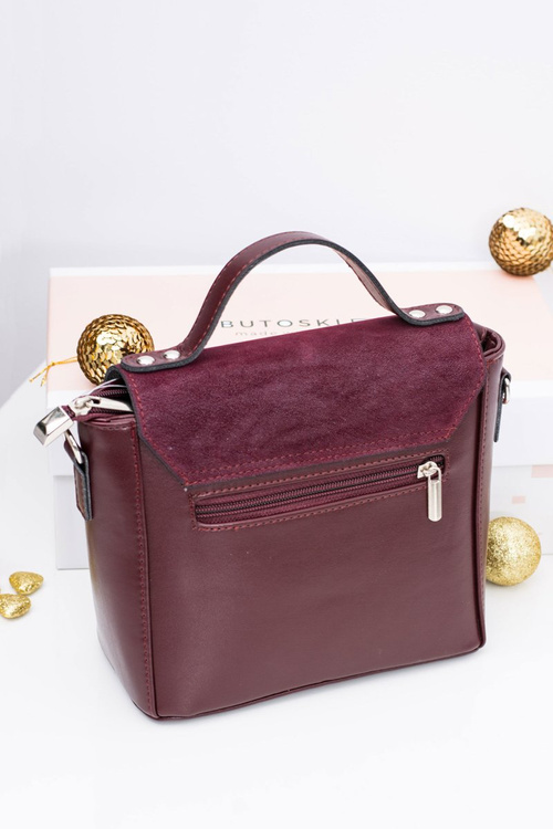 Burgundy Women Elegant Coffer Bag