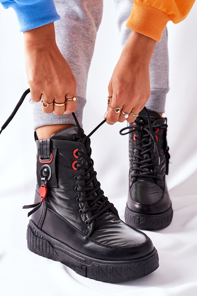 Dámske snehové topánky čierna kascia