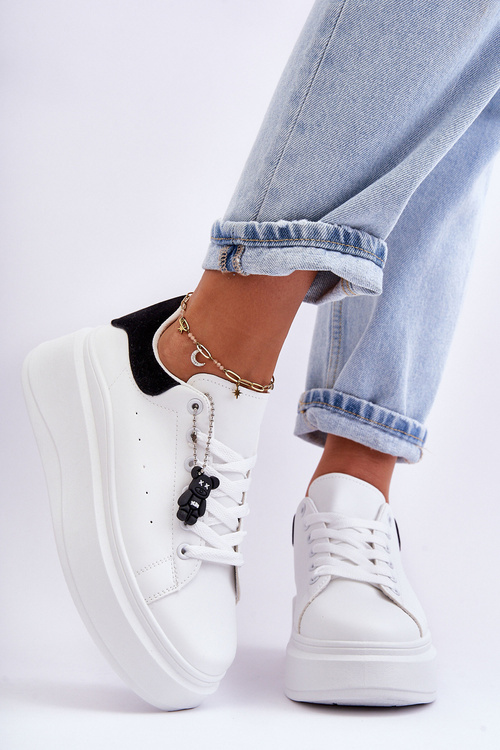 Dámské Sportovní Boty Na Masivní Platformě Bílo-Černá Mariell