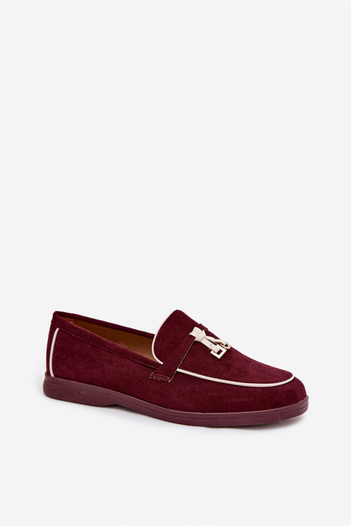 Mokasíny Loafers Ženy Z Eko Semišu Bordeaux Darwen