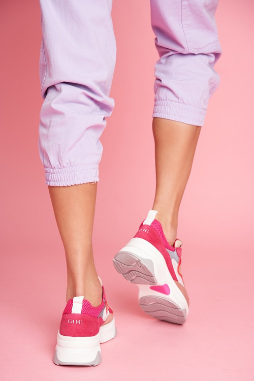 Dámska športová kožená topánky Goe Pink FF2N3010