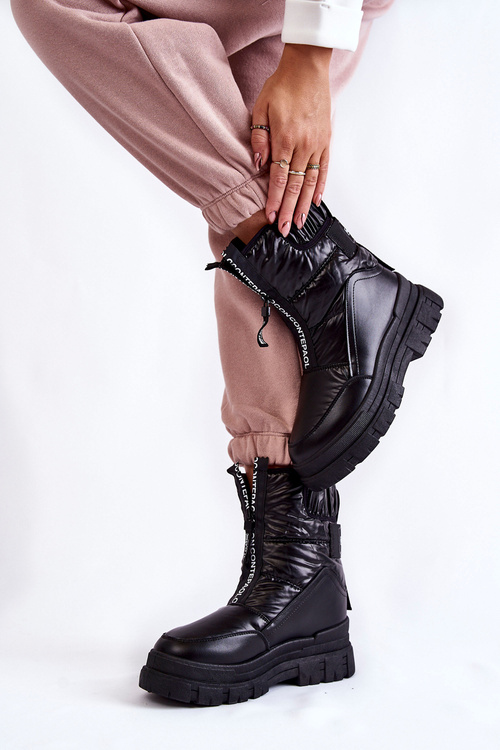 Dámské pohodlné boty do sněhu Elodia černé barvě