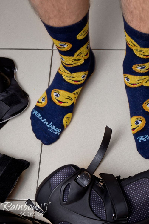 Duhové Ponožky Emotikony Brainy Smiley Lover 3 Páry