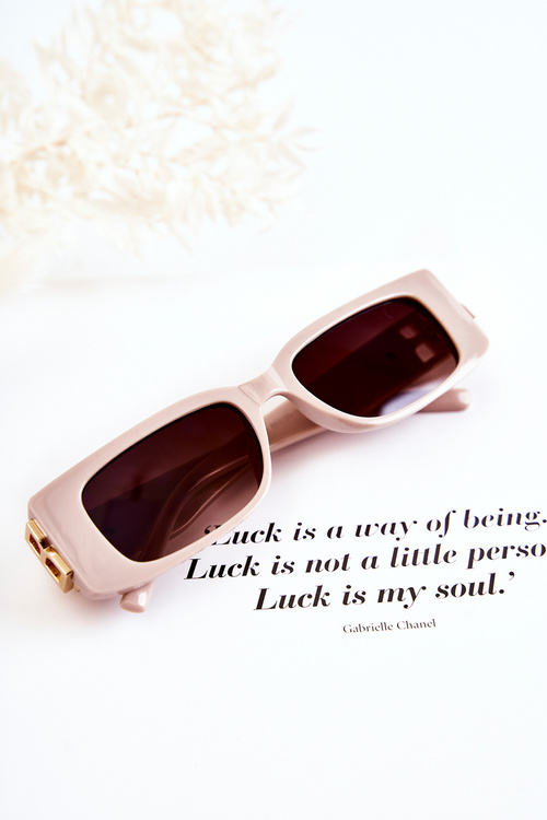 Módní obdélníkové sluneční brýle V120035 Světle růžové