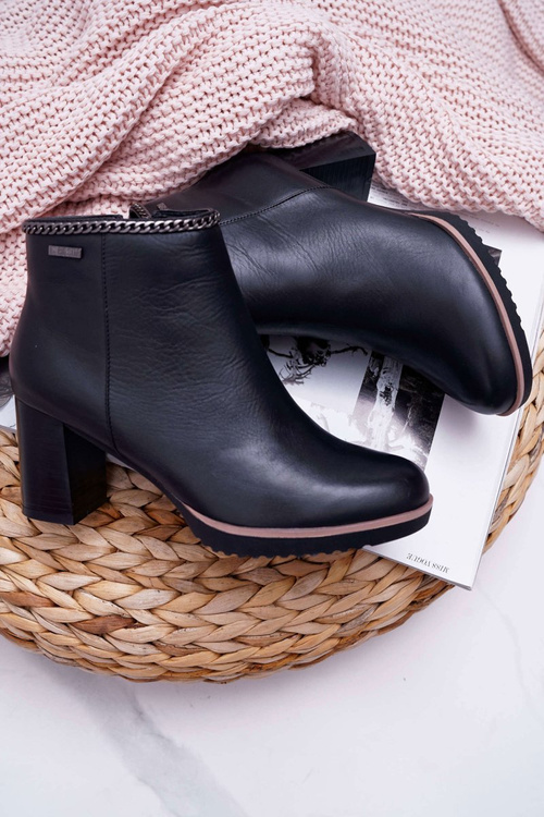 Dámska vysoká podpätka kožená veľká hviezda Black BB274618