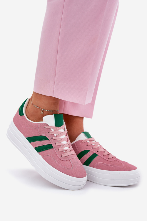 Štýlové Dámske Tenisky Na Platforme Ružové Silavia