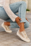 Nízké dámské tenisky s leopardím potiskem Lee Cooper LCW-25-02-3330L béžové