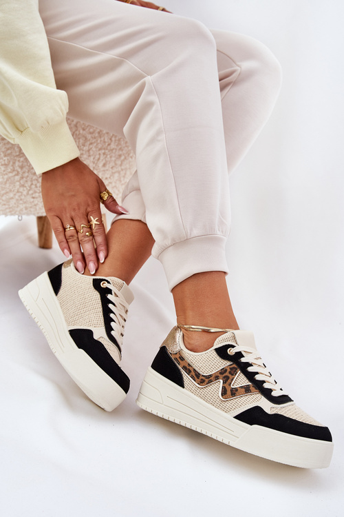 Dámske Športové Topánky Na Platforme Pante Čierne Lorori