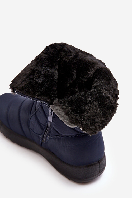 Vysoké dámske izolované topánky Luxina Navy Blue Snow topánky