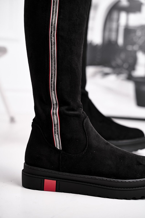 Dámske topánky v semišovom čiernom Melbro