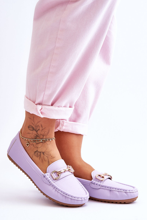 Klasické kožené mokasíny fialové Verona