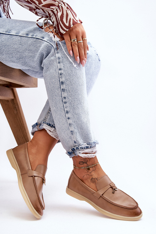 Klasické dámske hnedé mokasíry Cortez