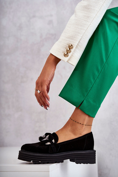 Dámske semišové topánky Laura Messi 2523 čierna