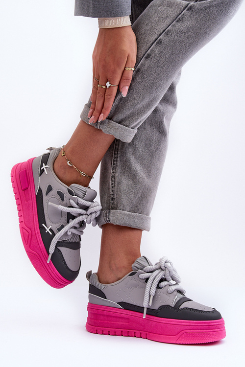 Dámské platformové tenisky šedé Finos