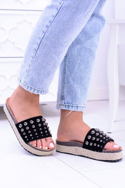 Dámské černé skládací panely s zirkony Orto