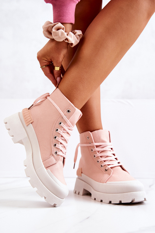 Pink Faithphull zviazané topánky