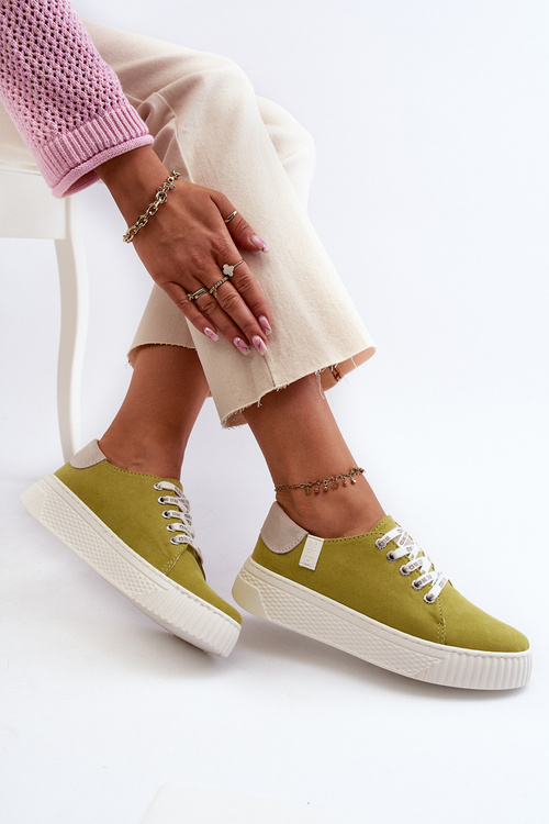 Dámské tenisky MEMORY FOAM SYSTEM BIG STAR NN276003 Limetkové